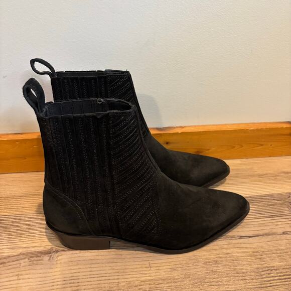 Allsaints Fion Black Suede Boots - size 40 (US 10) - Picture 2 of 10